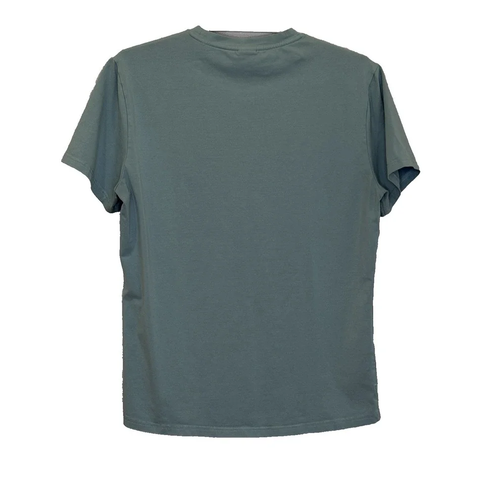 Zyia Active Athletic T-Shirt Mens Sz Medium Green Short Sleeve Crew Neck Stretch
